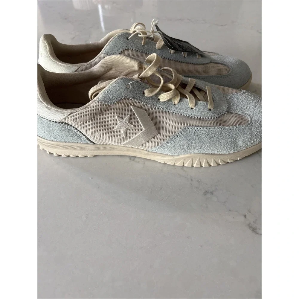 Converse Run Star Trainer Cream BLue Mens 13 Suede Unisex Lifestyle Shoe A11863C